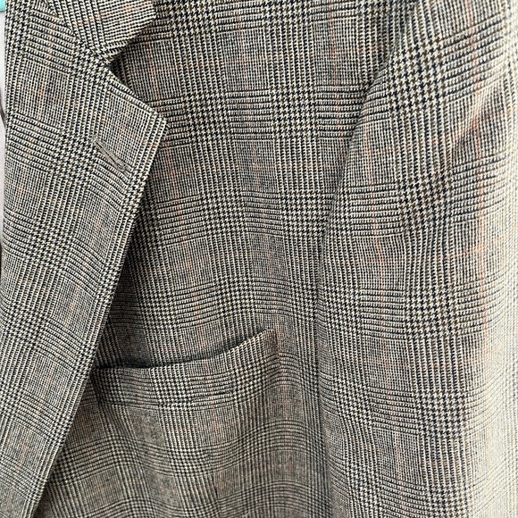 Brown Wool Blend Single-Breasted Blazer - Picture 3 of 14